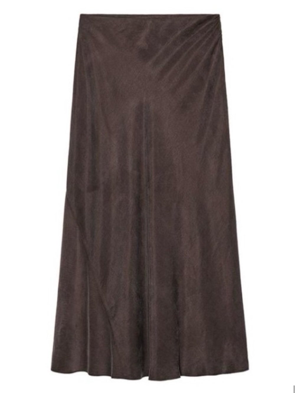 Zara Bias Cut Maxi Skirt - Chocolate Brown